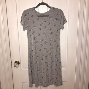 Grey tee-shirt dress